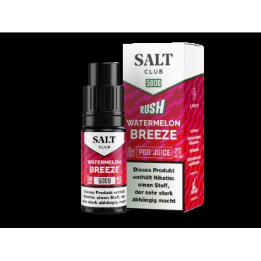 Salt Club - 5000 - Nikotinsalz Liquid 20 mg/ml - Watermelon Breeze