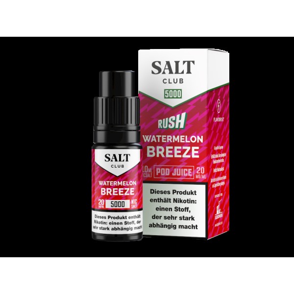 Salt Club - 5000 - Nikotinsalz Liquid 20 mg/ml - Watermelon Breeze