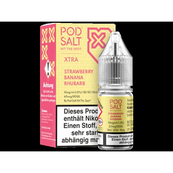 Pod Salt X - Nikotinsalz Liquid  - Strawberry Banana Rhubarb
