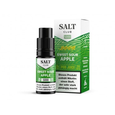 Salt Club - 5000 - Nikotinsalz Liquid 20 mg/ml - Sweet Sour Apple