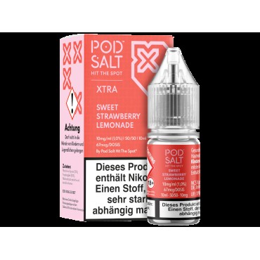 Pod Salt X - Nikotinsalz Liquid  - Sweet Strawberry Lemonade
