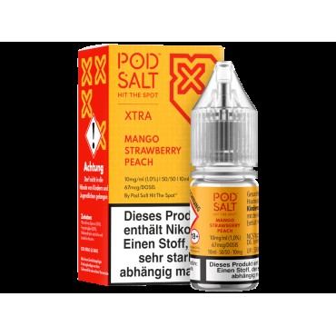 Pod Salt X - Nikotinsalz Liquid  - Mango Strawberry Peach