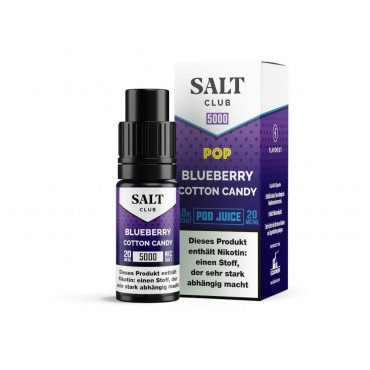 Salt Club - 5000 - Nikotinsalz Liquid 20 mg/ml - Blueberry Cotton Candy